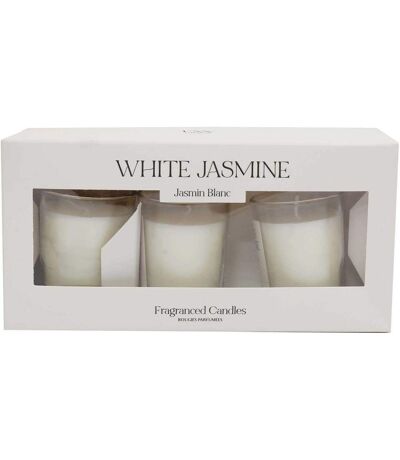 Coffret 3 bougies parfumées en verre Senteur Jasmin