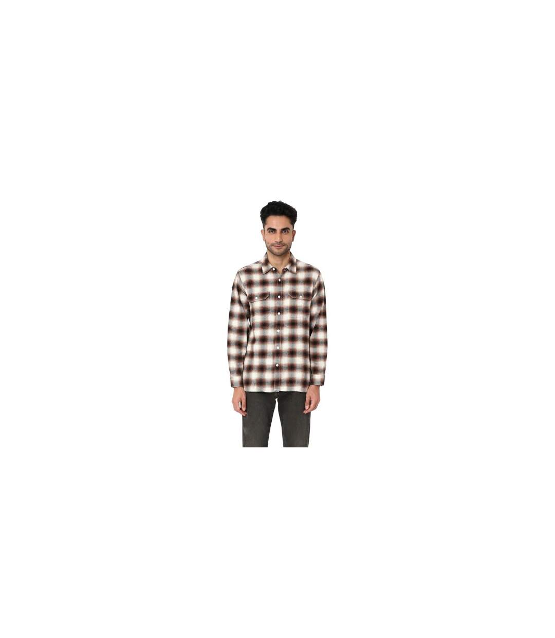 Chemise Motif/style Motif Écossais Worker Homme Crème Levis-1