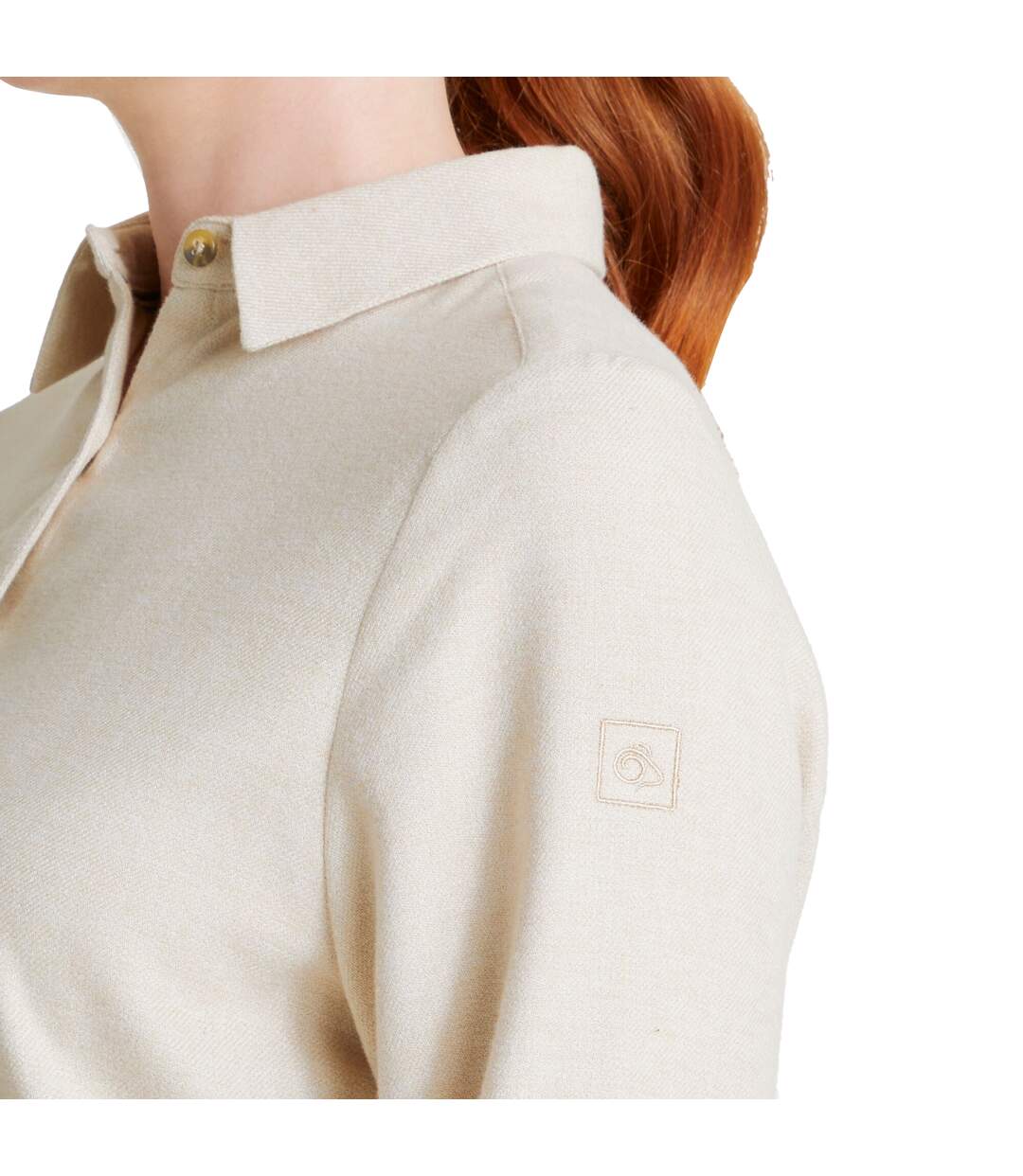 Womens/ladies dornoch marl long-sleeved shirt light raffia Craghoppers-2