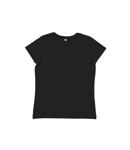 Womens/ladies Organic T-shirt Charcoal Grey Marl Mantis