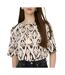 Blouse beige/noir femme jdy bree-1