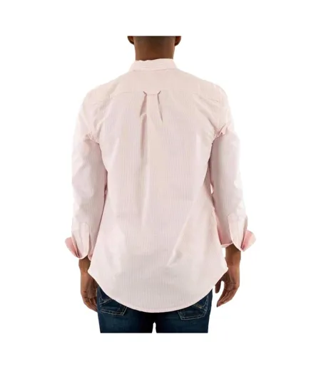 Chemise rayures bordeaux/blanc homme tommy hilfiger  slim stripe