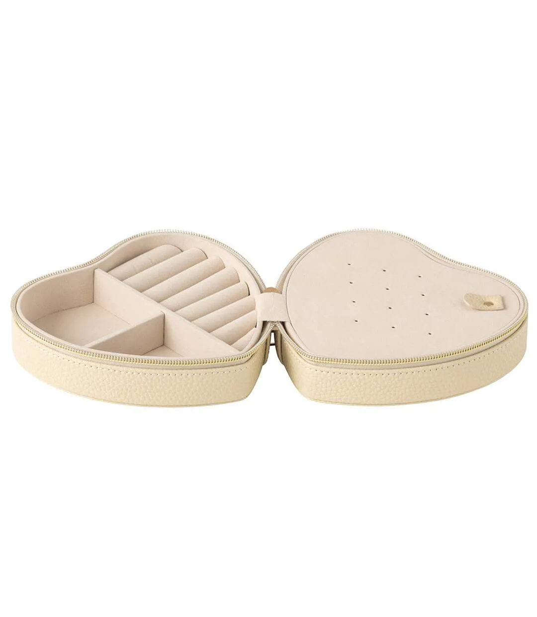 Boîte à Bijoux Cœur Ericka 16cm Beige-3