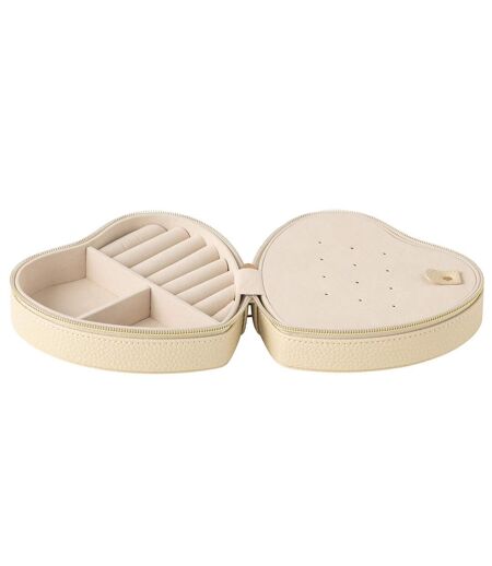 Boîte à Bijoux Cœur Ericka 16cm Beige