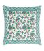 Paoletti Mentera Velvet Floral Throw Pillow Cover (Oasis Green/Lilac) (50cm x 50cm)