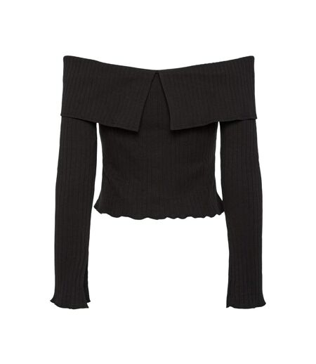 T-Shirt noir femme pieces jazmine