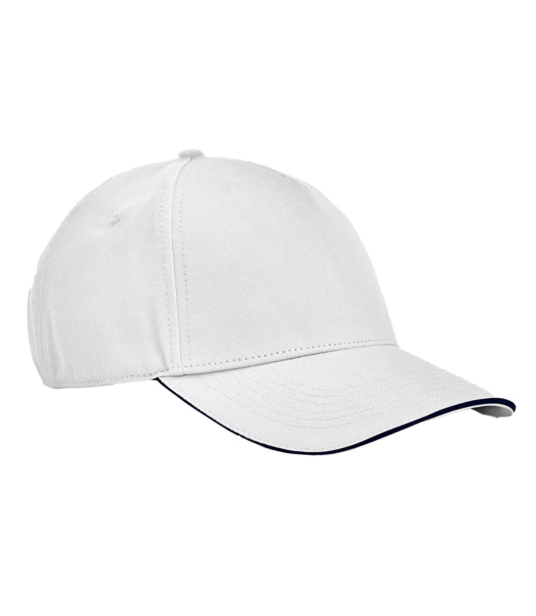 Casquette De Baseball Earthaware Classic Blanc Bleu Marine Français Beechfield-1