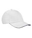 Casquette De Baseball Earthaware Classic Blanc Bleu Marine Français Beechfield-1