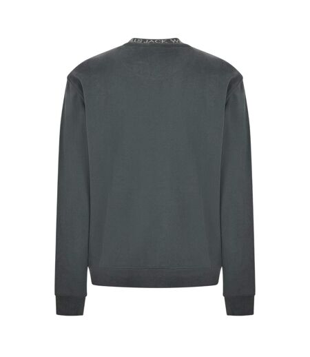 Mens Jacquard Crew Neck Sweatshirt Slate Jack Wills