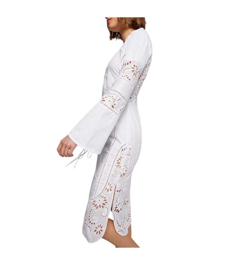 Robe Style Bord Brodé Danouk Femme Blanc Boss