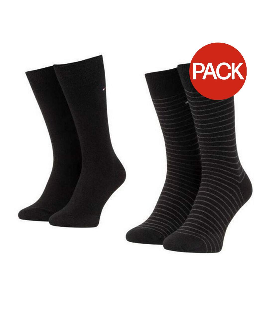 Chaussettes Motif/style Uni Homme Noir Tommy Hilfiger-1