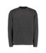 Mens klassic superwash 60c long-sleeved sweatshirt dark grey marl Kustom Kit