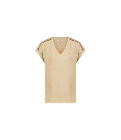 T-shirt femme col V en maille jersey KRIVA