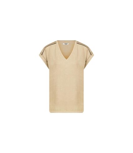 T-shirt femme col V en maille jersey KRIVA