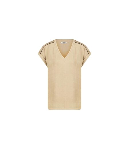 T-shirt femme col V en maille jersey KRIVA