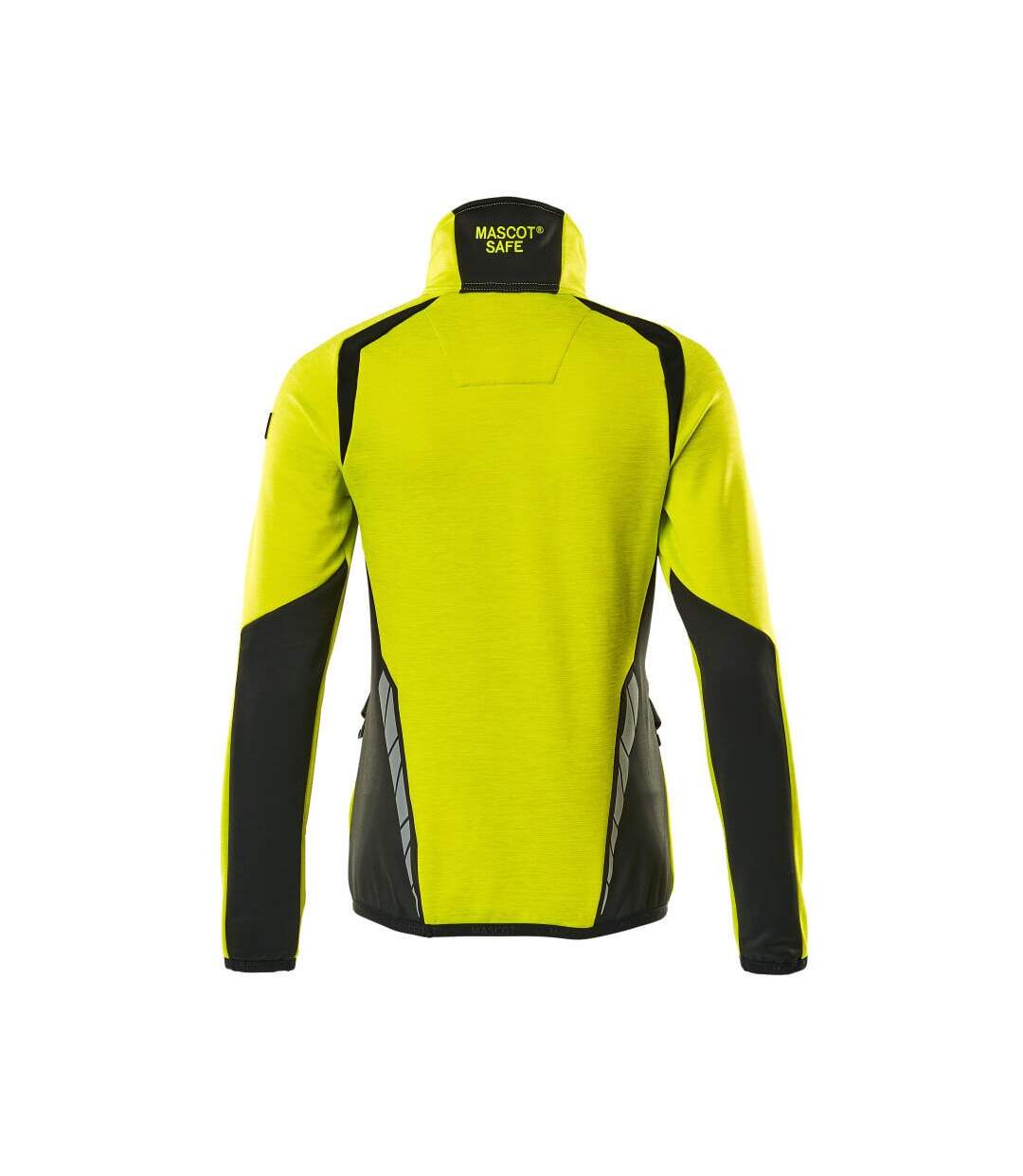 Pull Motif/style Deux Tons Accelerate Safe Femme Jaune Fluo Noir Mascot-2