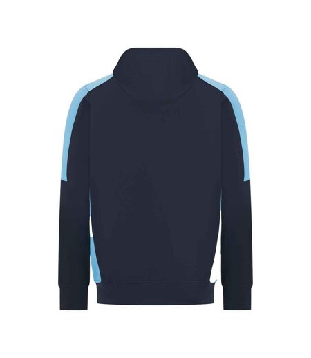 Unisex adult team hoodie navy/sky blue Finden & Hales