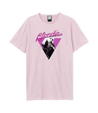 Womens/ladies 74 Blondie T-shirt Pink 182 Amplified