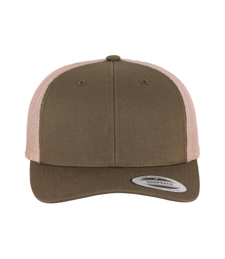 Casquette Trucker Motif/style Rétro Vert Kaki Foncé Kaki Flexfit