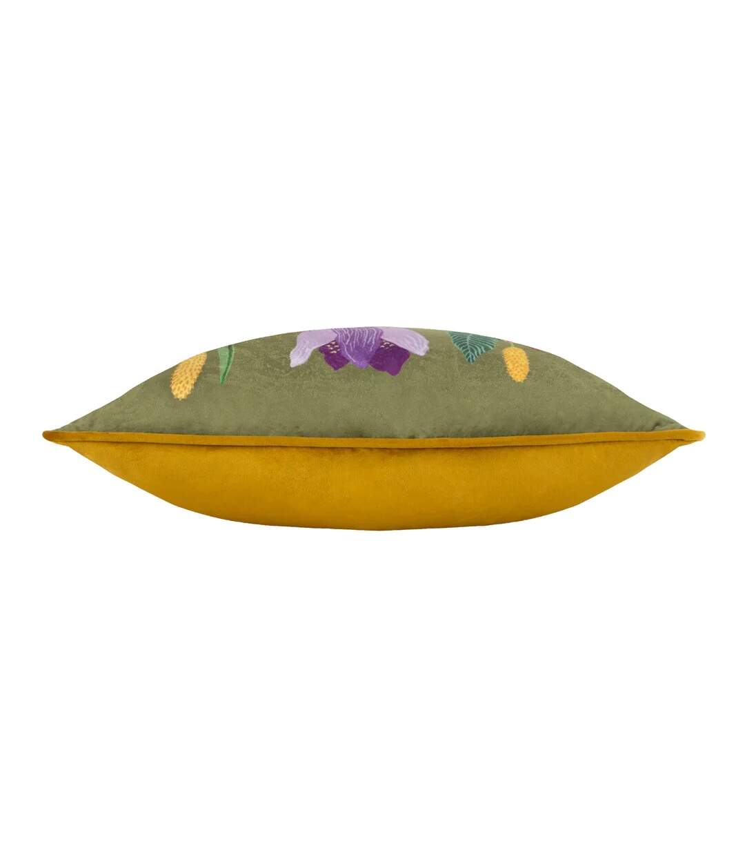 House of bloom celandine piped cushion cover 43cm x 43cm olive Wylder-3