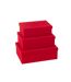 Lot de 3 Boîtes de Rangement Vaughn 36cm Rouge-2