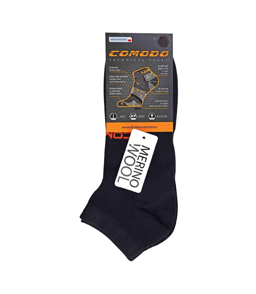 1 Pack Unisex Merino Wool Ankle Trail Sport Running Socks-2