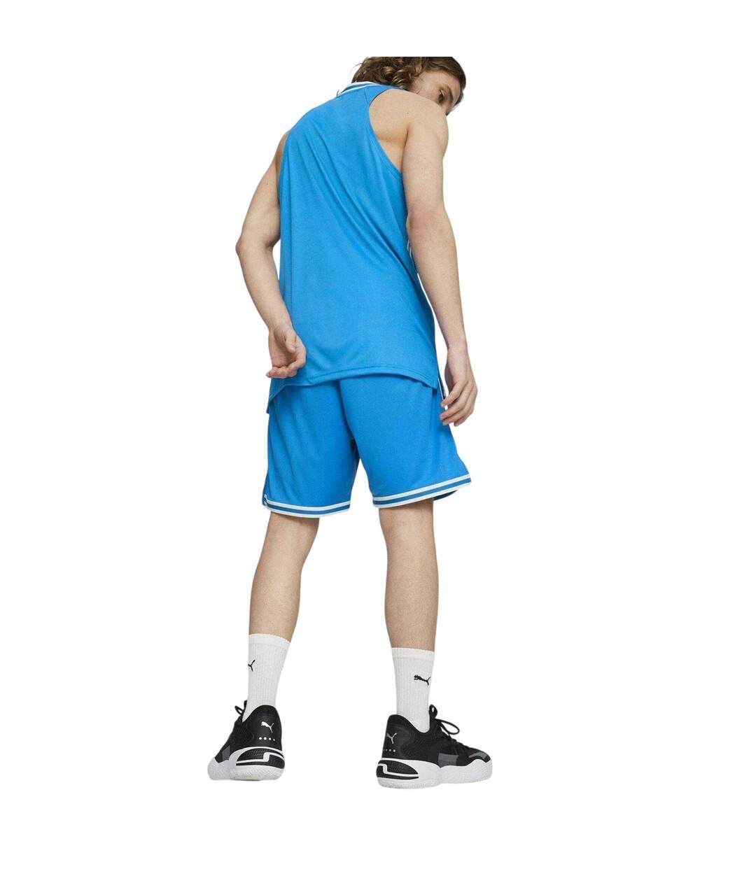 Mens Team Basketball Shorts Electric Blue Puma-4