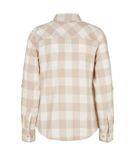 Chemisier Motif/style À Carreaux Femme Sable Blanc Taupe Clair Urban Classics