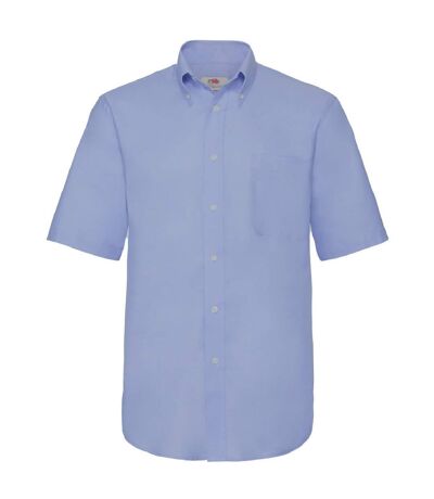 Fruit Of The Loom Mens Short Sleeve Oxford Shirt (Oxford Blue)