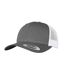 Casquette Trucker Motif/style Rétro Gris Foncé Blanc Flexfit-1