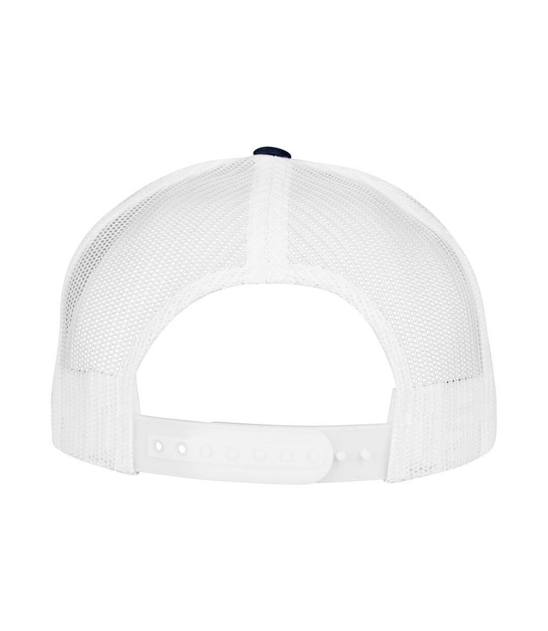 Casquette trucker adulte bleu marine / blanc Flexfit-2