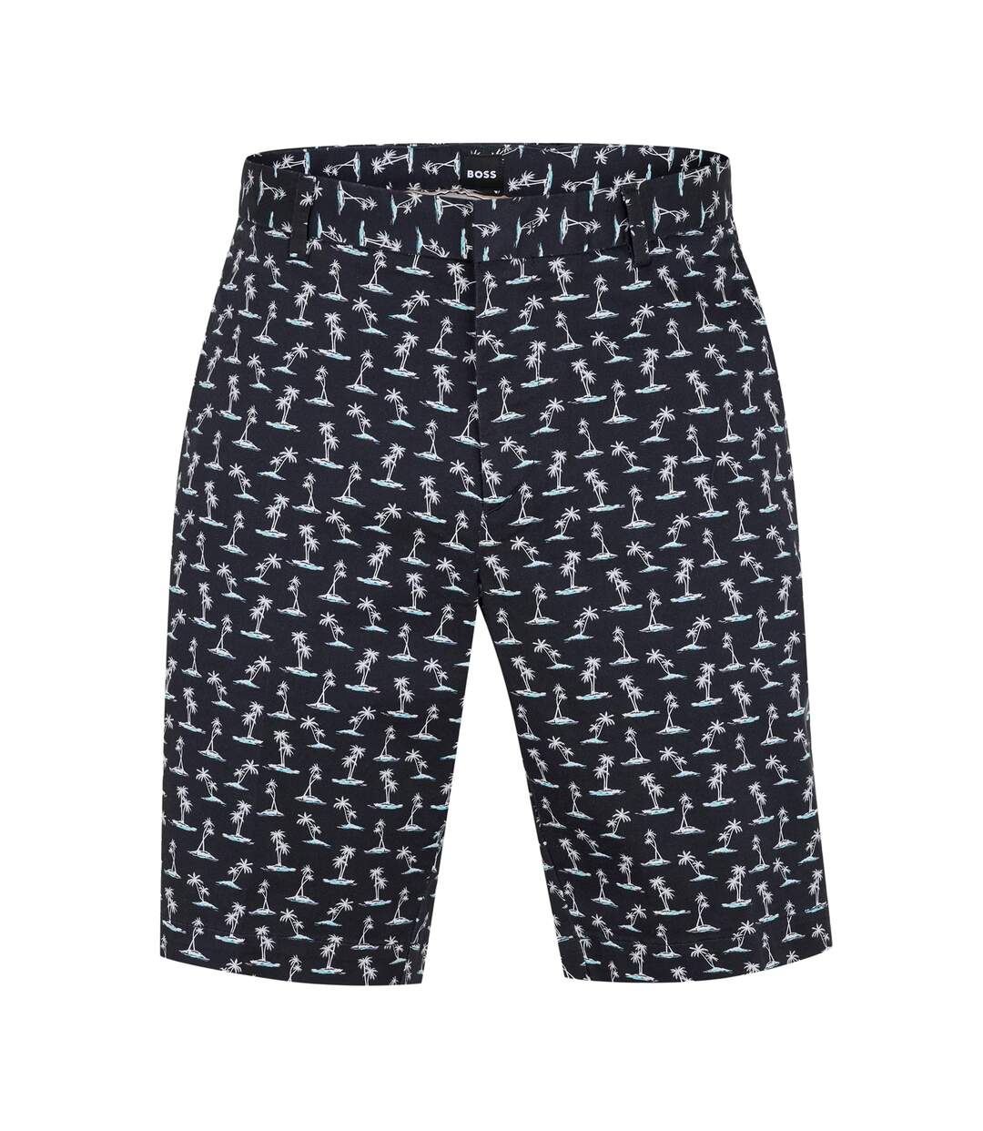 Mens All-over Print Chino Shorts Pastel Blue Boss-1