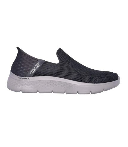 Mens go walk flex hands free shoes dark grey Skechers