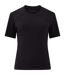 Womens/ladies Striped Crew Neck T-shirt Black French Connection-4