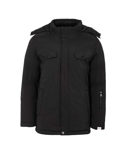 Mens Hooded Puffer Jacket Black Lee Cooper