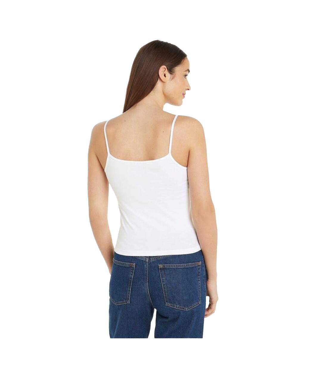 Débardeur Bretelles Fines Femme Blanc Vif Calvin Klein-4