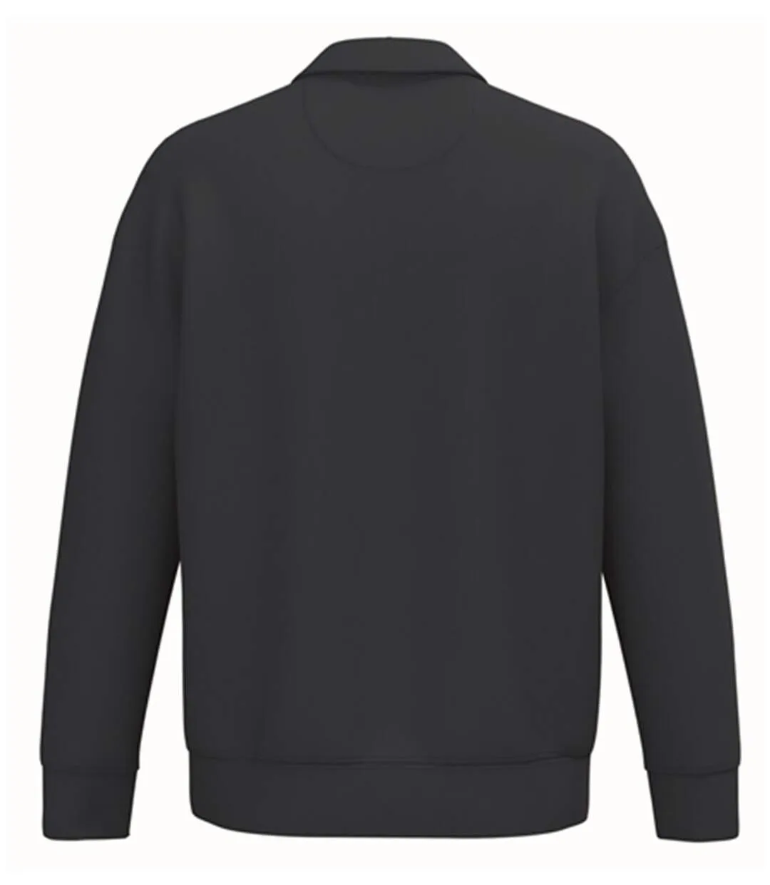 Sweat col polo quart zip - Unisexe - PAT432 - bleu marine-2