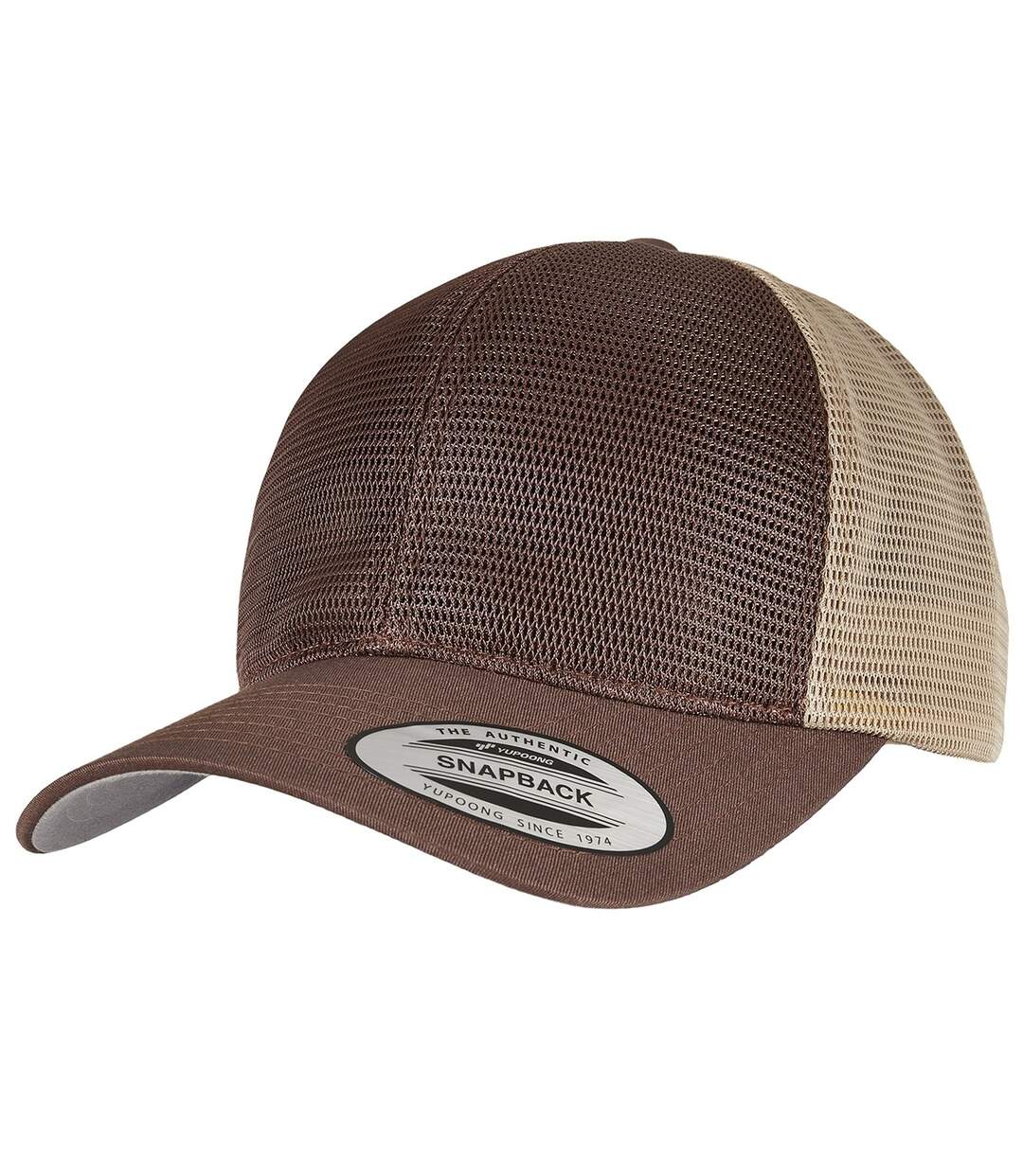 Casquette omnimesh adulte marron / kaki Flexfit-1