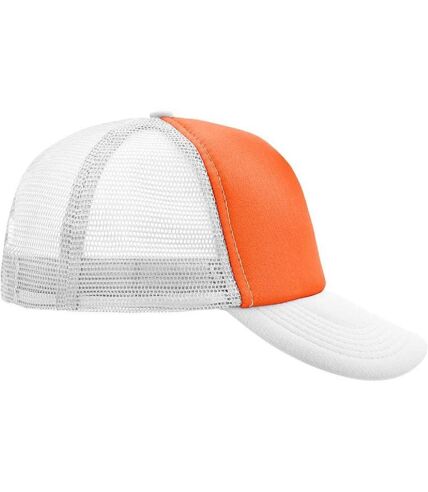 Casquette trucker avec filet style rétro - MB070 - orange et blanc