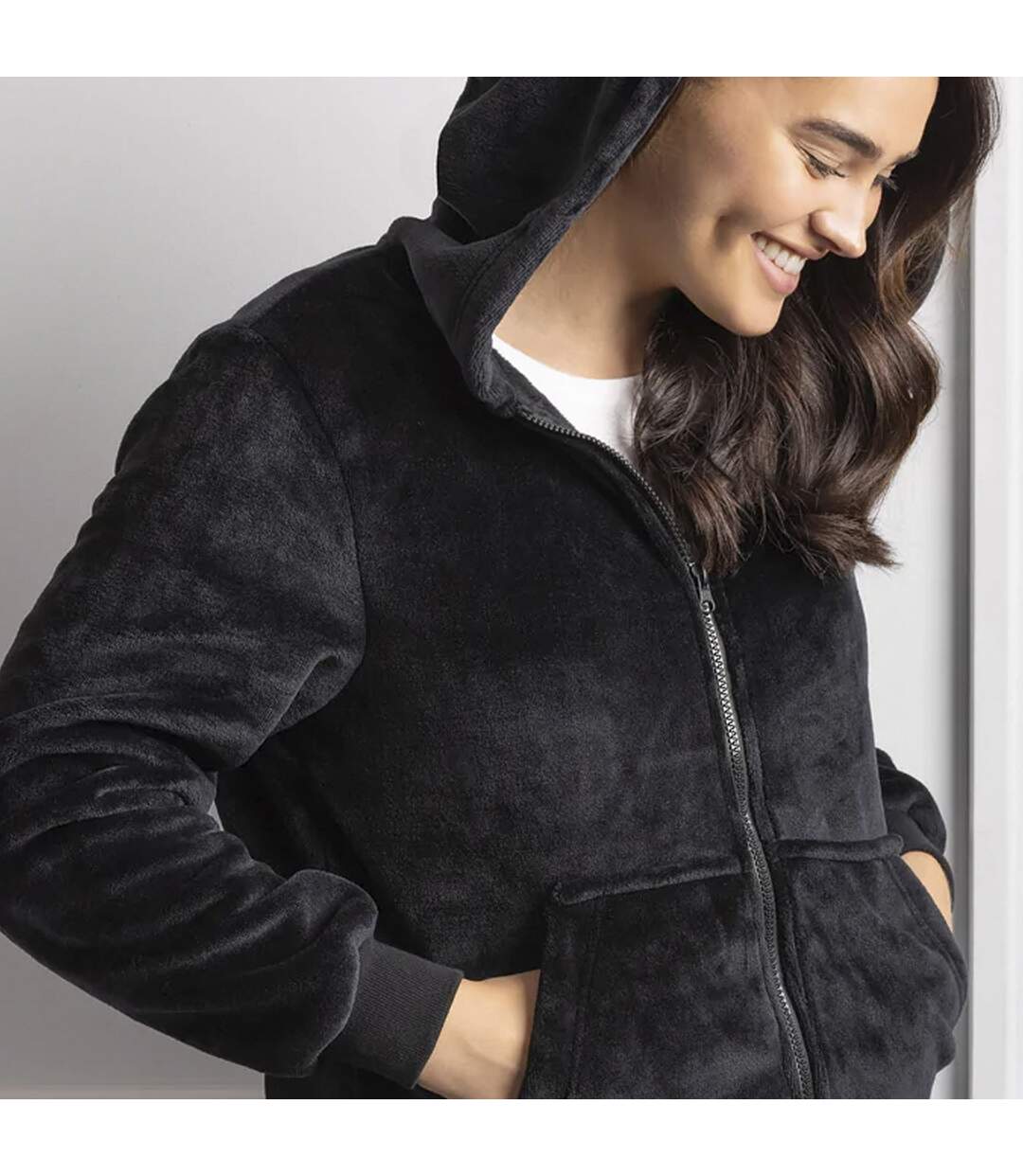 Warm Fleece Snoodie Hoodie for Women - Insulated Winter Sweatshirt Blanket-4