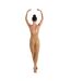 Womens/ladies Convertible Toe Dance Tights Tan Silky Dance-2