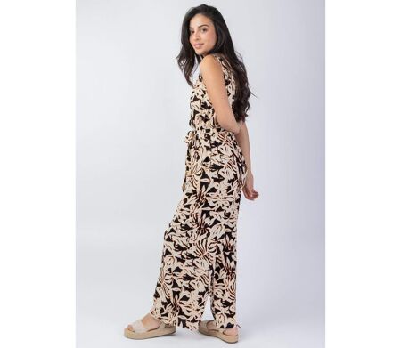 Combi Pantalon femme ethnique MELANY jambes larges Coton Du Monde