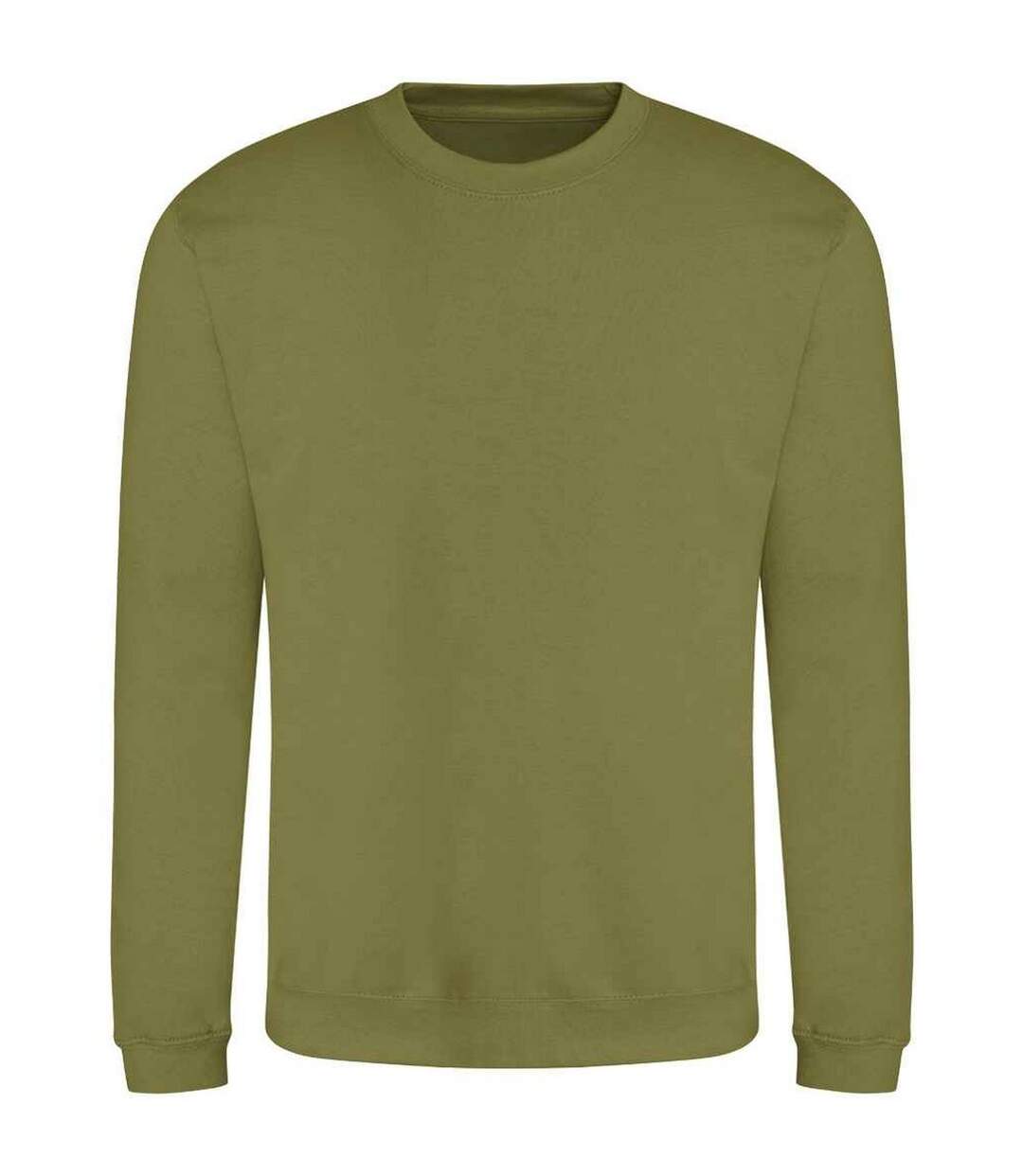 Unisex adult soft touch sweatshirt khaki green Awdis-1