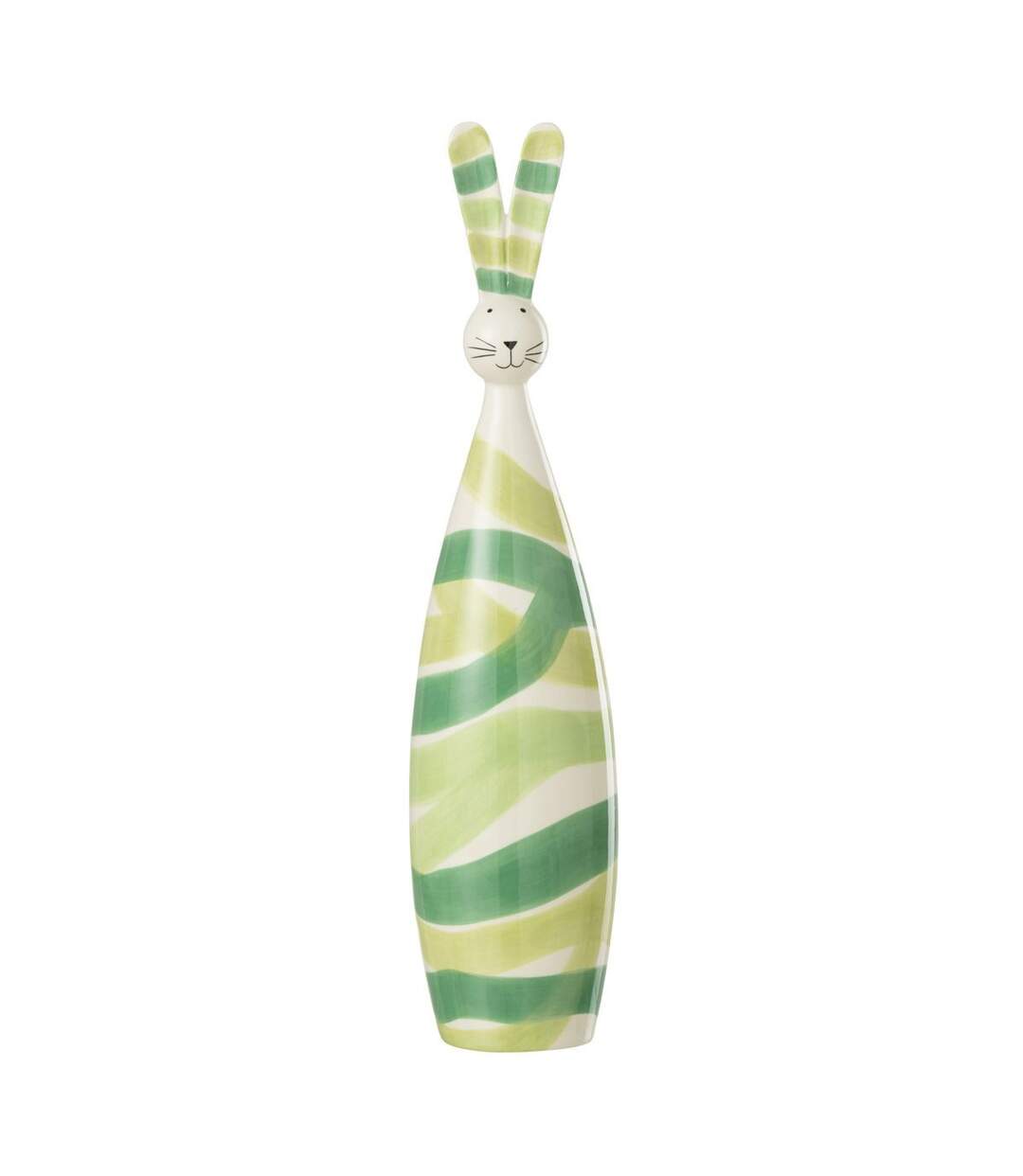 Statuette Déco Lapin en Dolomite Lignes 44cm Vert-1