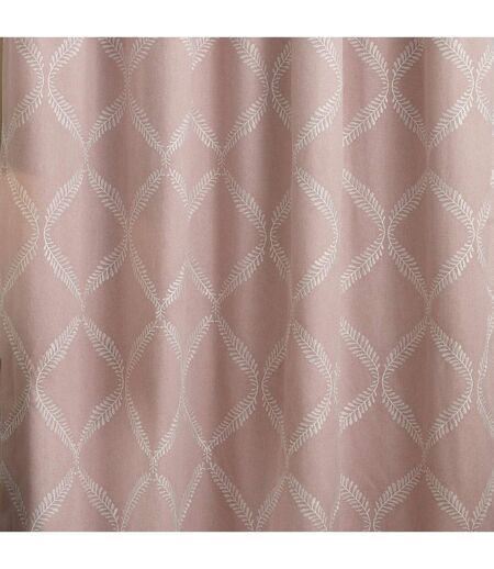 Olivia pencil pleat curtains 66in x 72in blush red Paoletti