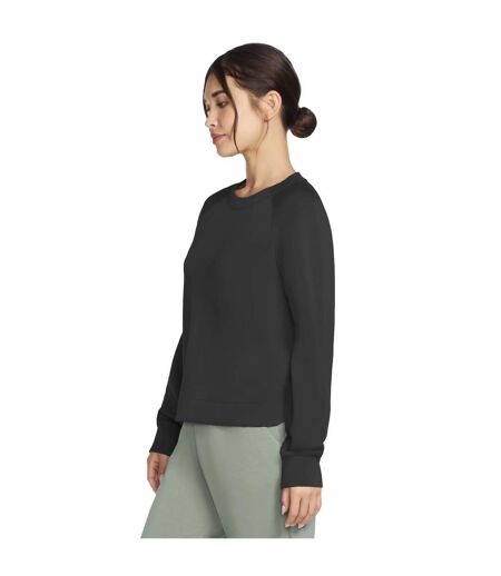 Womens/ladies Skechluxe Elevate Crew Neck Sweatshirt Black Skechers