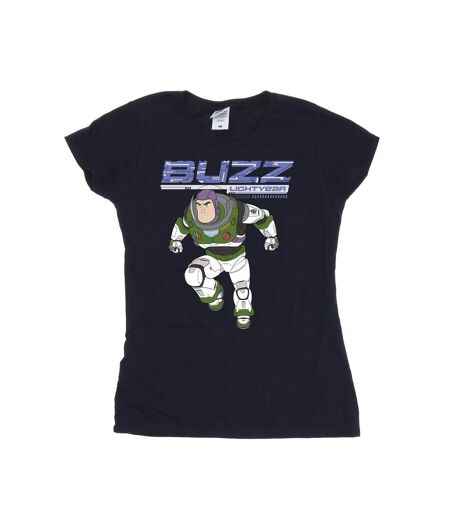 Disney T-shirt en coton Femme/Ladies Lightyear Buzz Jump To Action (Bleu marine) - UTBI29164