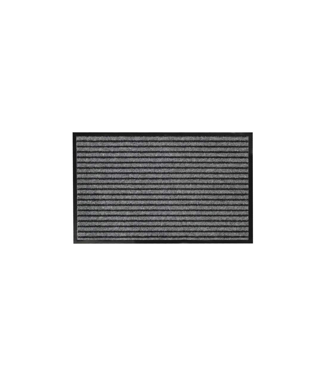 Tapis d'Entrée Anti-Poussière Toscan 50x80cm Noir & Gris-1