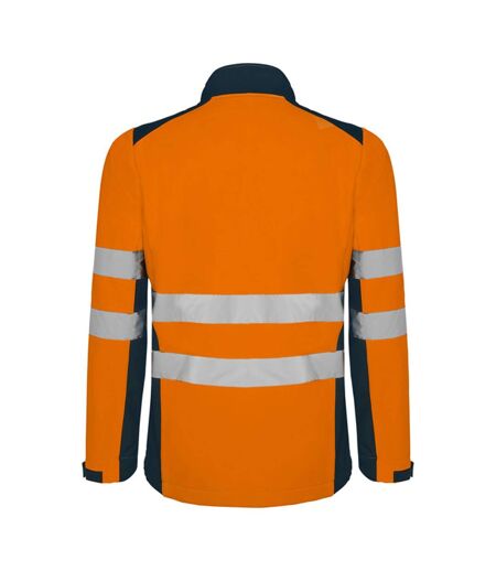 Veste Softshell Antares Homme Bleu Marine Orange Fluo Roly Workwear
