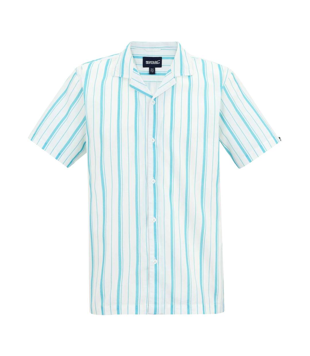 Mens Hadlin Shirt White Nordic Blue Regatta-2